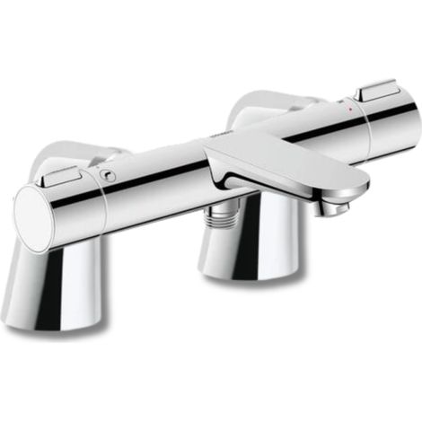 DURAVIT Mezclador termostático de baño Wave en cromo brillo con pasamanos