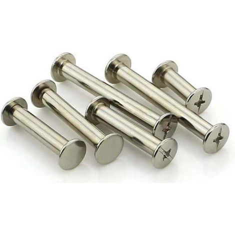 10 rivets en fer nickelés M535, livre d'images, vis Avenger, recettes de clous, albums, rivet bout à bout (longueur de la tige : M5x35) (1/5)
