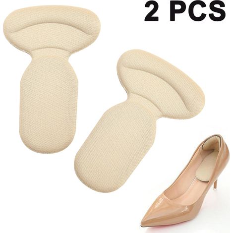Lot de 2 paires de talonnettes réutilisables pour chaussures, coussinets de talon extra doux et adhésifs pour chaussures femmes, semelles auto-adhésives et amortissantes (1/5)