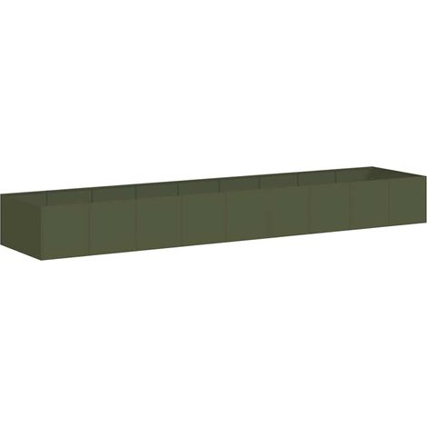 Maison Exclusive - Fioriera Verde Oliva 360x80x40 cm in Acciaio