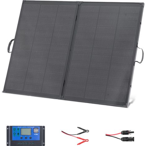 Mophorn Pannello solare pieghevole da 200 W con struttura resistente, modulo fotovoltaico monocristallino portatile per generatori elettrici con regolatore PWM da 30 A e uscita MC4, impermeabile IP67 (1/5)