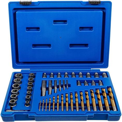 Jeu d Extracteurs de Vis et Écrous 2-18 mm - 49 pcs, Mèches Gauches - Démontage Facile et Rapide - D-Work