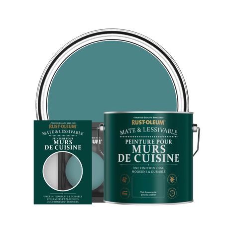 Peinture pour Murs de Cuisine, Finition Mate - Plume de Paon (1/2)