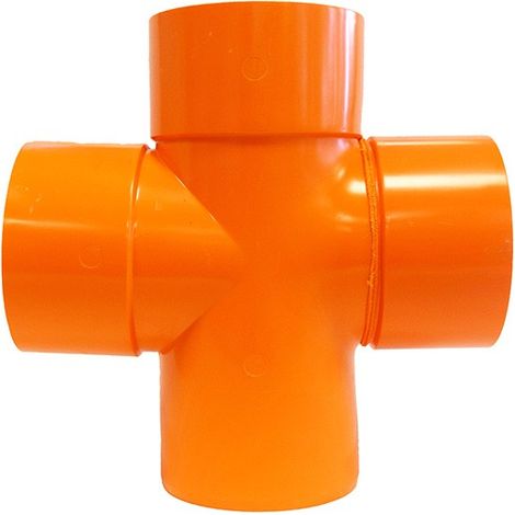 Derivazione Doppia 87.30° in PVC : Diametro - 125 (1/2)