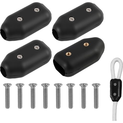 4PCS Colliers Serrage Réutilisables en Plastique, Cordes de Nylon ou Cordes Tressées 7-8 mm, Robustes et Résistants aux UV, pour Câbles, Laisse d’animaux, Bricolage et Applications Extérieures (1/5)