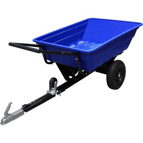 Remorque ATV Jardin Transportation Inclinable Quad Ferme Puissant Tracteur Chargement Utilité Chariot Roues Pneumatiques