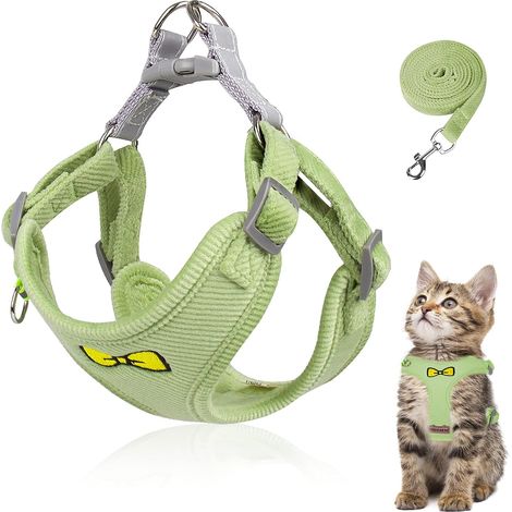 Cat Leash Set, Polyester Adjustable Cat Harness with Leash, Escape-proof for Kittens and Dogs (1/5)