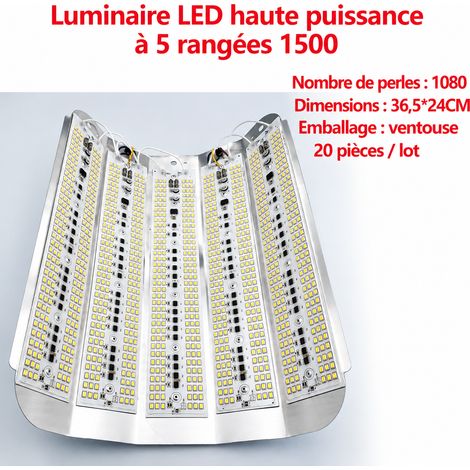 Projecteur LED extérieur 1500W 5 rangées lumière blanche étanche IP65 220V 1500w5 réf 1297 38 × 25 × 5 cm 1 kg – Livraison gratuite