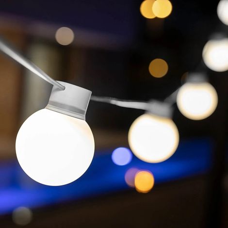 BRUNA Guirnalda de luz decorativa para interior y exterior. 10 bombillas LED de luz cálida. Fabricado en España (1/2)