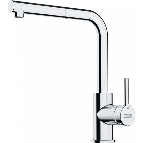 Franke LINA L. Tipo di beccuccio: Estraibile, Colore del prodotto: Cromo, Materiale del rubinetto: Ottone. Altezza (max): 33,3 cm - 115.0712.420 (1/3)
