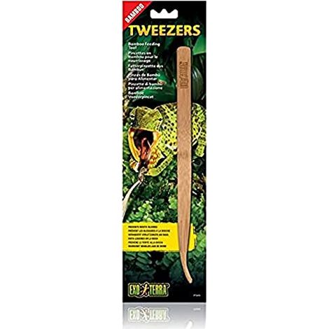 Pinza per alimentazione exo terra bamboo feeding tweezers flessibile ecologica (1/3)