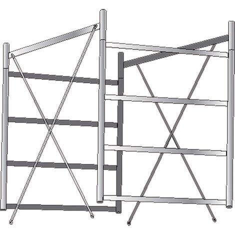 1PZ ALZATA COMPLETA PER TRABATTELLO per Gigante - h. 1,6 mt.