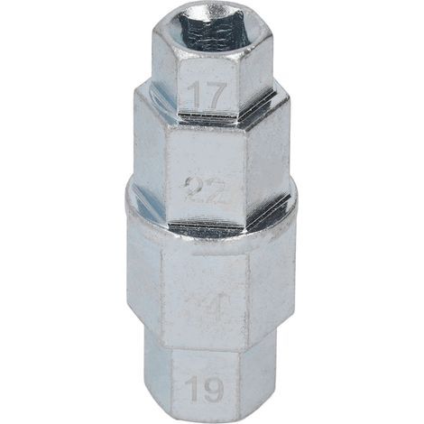 Sechskant-Achsenwerkzeug für Motorräder, spezieller Vorderradspindel-Ausbauschlüssel 17 19 22 24 mm Silber (1/5)