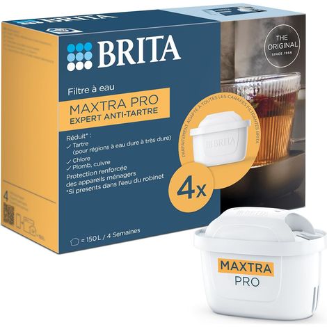 Pack de 4 Filtre à eau MAXTRA PRO Expert anti-tartre pour cafetière et bouilloire