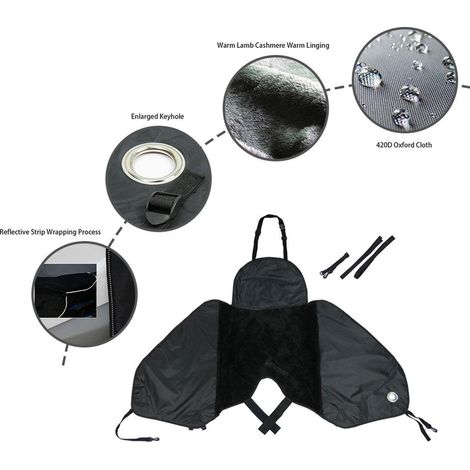 Protection universelle pour les jambes, tablier de scooter, protection imperméable, coupe-vent et chaude pour l'hiver, pour scooters et voitures électriques (1/5)