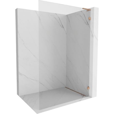 Mexen Lunar L panneau de douche Walk-in droit 120 x 200 cm, transparent 8 mm, cuivre brossé - 830L-120-000-65-00-P (1/5)