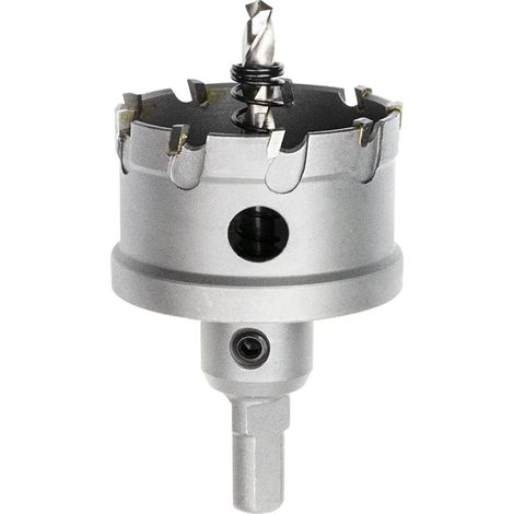 Foret de Scie Cloche en Métal, Coupeur de Trou de Dents en Carbure de Tungstène pour Tôle D'acier Inoxydable, Métal, Alliage, Fer, Bois (54mm) (1/5)