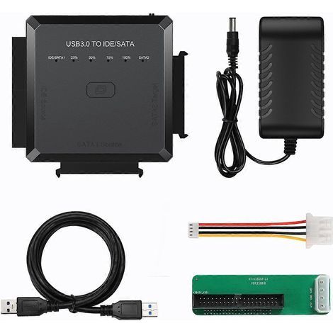 Adaptateur SATA vers USB 3.0 IDE SATA vers USB 2.0 SATA, câble SATA USB 3.0, prise européenne (1/5)