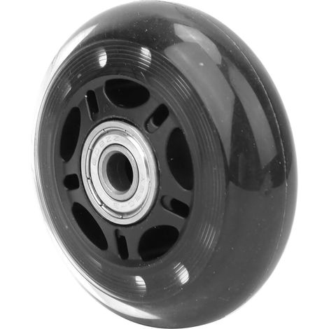 Roulettes 3 en 1 Noires Transparentes Silencieuses en PU avec Roulement 608ZZ pour Valise et Chariot (1/5)