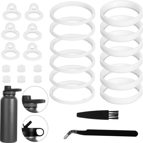 Paquete de 26 tapas de repuesto para botellas de agua Thermoflask (710/940/1200/1980 ml) con juntas de silicona y tapas con pajita. (1/5)