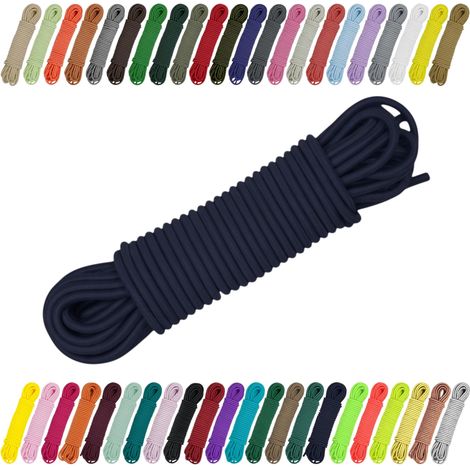 Cordon élastique en caoutchouc 2 mm, 3 mm pour couture, bricolage et extérieur – Caoutchouc rond, corde d'expansion, élastique Bleu marine, 3 mm x 2 m (1/5)