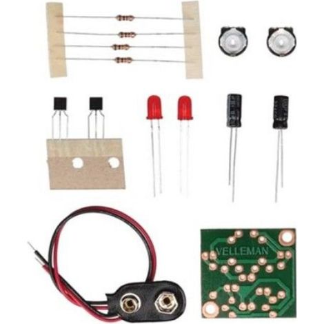 Kit Led - Boîtier De Soudage Éducatif - Clignotement Réglable Avec 2 Potentiomètres - Alimentation 9 V - 1 Unité (1/4)