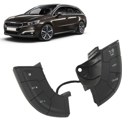Interrupteur Multifonction Volant 4112QK Compatible Peugeot 508 508SW 2011‑2018 Accessoire Auto