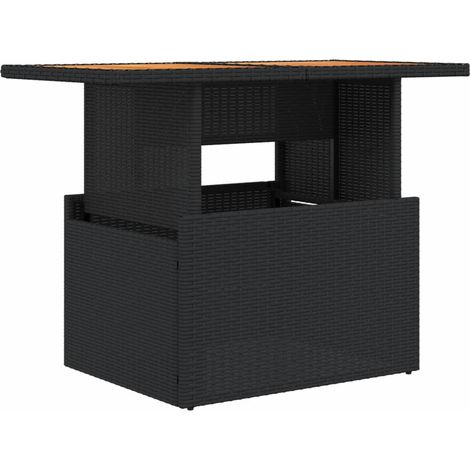 Maison Exclusive - Gartentisch Schwarz 100x55x73 cm Poly Rattan u