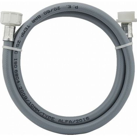 – Flexible d'alimentation machine à laver 1.50m – Tuyau caoutchouc 10mm – Raccord mâle femelle MF3/4' – Pression max 10 bar (1/3)