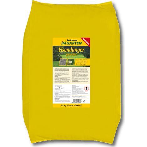 BECKMANN PROFI Eisendünger 25 kg granuliert Rasendünger Gartenpflanzendünger (1/3)