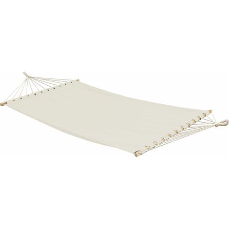 Hamac familial XL 295x120 cm – 2 places – 150 kg – 100% coton – Barres en bois dur pour installation facile – Confort intérieur/extérieur (1/5)