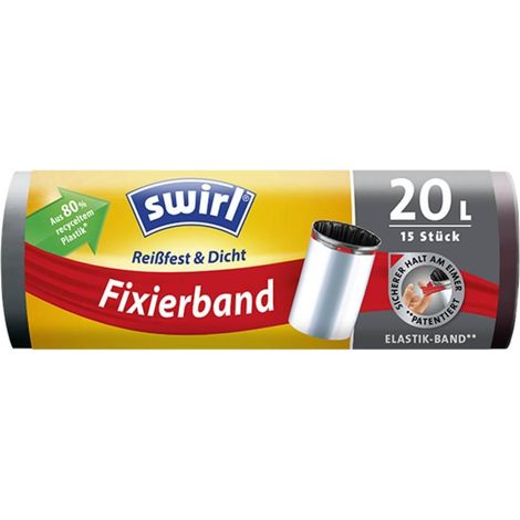 Swirl Sacco per Spazzatura Eco Nero 20 Litri 15 Pezzi