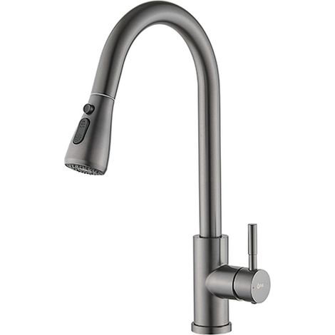Rubinetto Monocomando Fontastock Grigio Acciaio inossidabile Ceramica Forma a C (1/5)