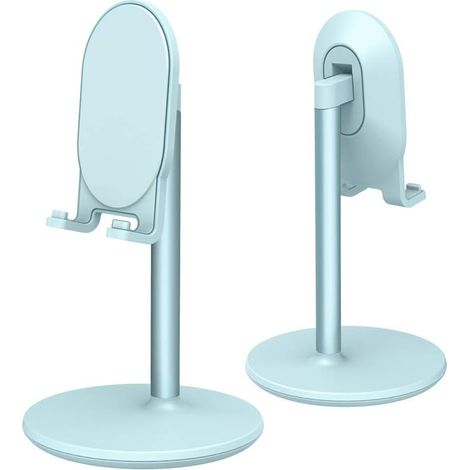 Support de téléphone de bureau, support de téléphone/tablette réglable pour bureau, compatible avec les téléphones/tablettes/iPhone/iPad/Switch de 4" (1/5)