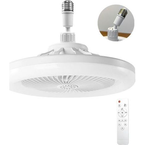 Ventilador de Techo con Luz, Ventilador de Techo con Control Remoto, Ventilador de Techo Silencioso (Blanco) (1/4)