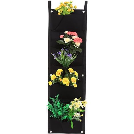 Jardinière verticale en feutre à poches Contenant de jardin mural 7 (1/4)