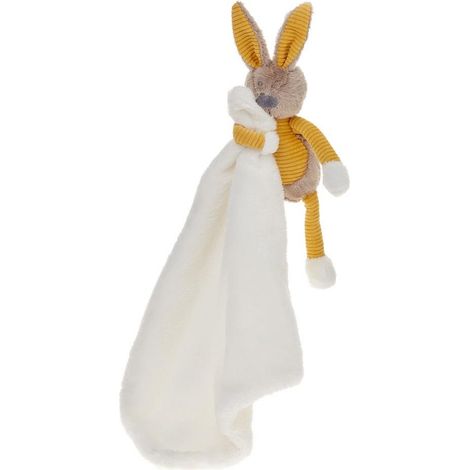 Enzo Rabbit, beige et miel, 28x28cm