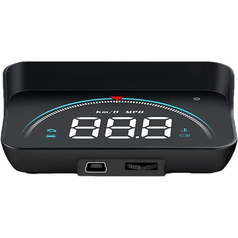 M8 HUD Affichage tête Haute Voiture ,Affichage De Voiture De Jauge ODB 3.5 Pouces Affichage Tête Haute OBD2 HUD Projecteur Affichage De Voiture Numérique Pour Voiture Multifonction Portable(noir) (1/5)
