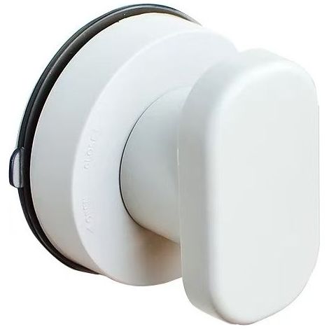 Ensemble de deux poignées de porte à ventouse, poignée de fenêtre en baie avec ventouse puissante, poignée de porte de meuble de salle de bain et poignée de tiroir en verre, blanc