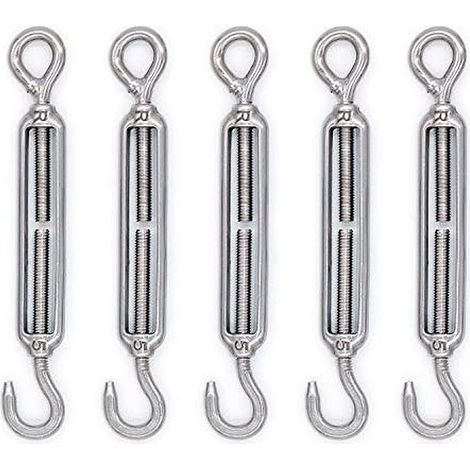 M5 304 Edelstahl Haken- und Ösen-Spannschloss-Set