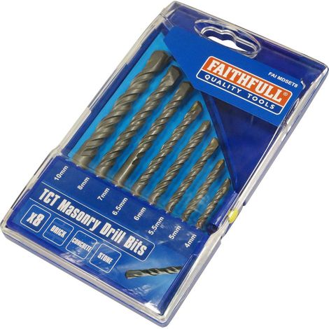 Faithfull Standard Masonry Drill Set, 8 Piece 4-10mm FAIMDSET8 (1/3)