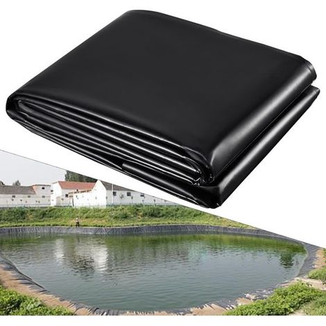 HDPE Teichfolie Wasserdichte Membran Teichbau Hohe Zugfestigkeit 4 x 5 m Schwarz (1/5)
