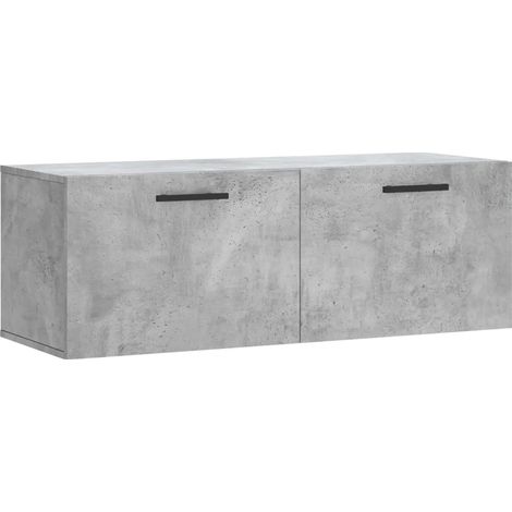 Armario de almacenamiento mural 100 x 36,5 x 35 cm estilo contemporáneo y práctico madera gris hormigón 020048895 (1/5)