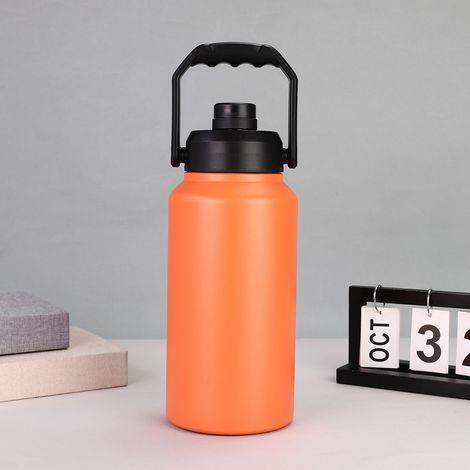 Gourde isotherme Acier 316 2L Triple isolation 48h froid Bec large Poignée robuste Sport Voyage Camping (1/4)