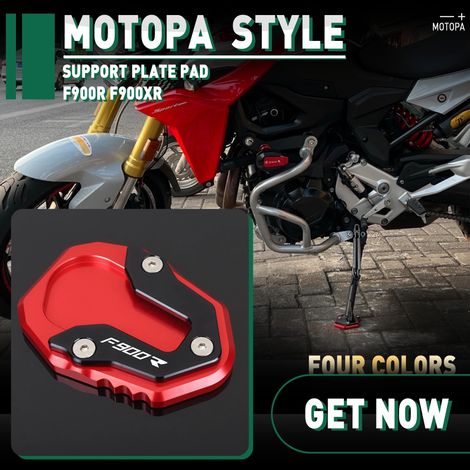 (F900R Titanium) Compatible avec BMW F900R F900XR F900 XR 2019 2021 2022 2023 Accessoires moto Béquille latérale Extension de béquille arrière Plaque de support maxpower (1/4)