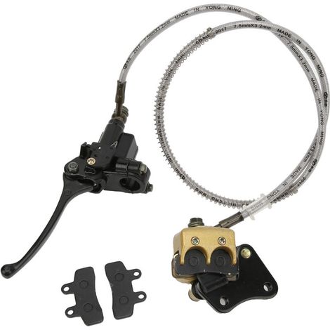 Front disc brake master cylinder with replacement brake pad assembly for Jetmomo 50cc 70cc 90cc 110cc 125cc Dirt Bike (1/5)