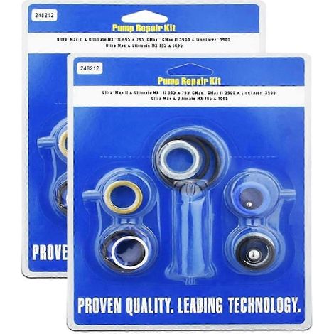 Kit de réparation de pompe 248212 pour pulvérisateurs de peinture Airless Graco Ultra Max II 695/795 et LineLazer 3900 (pièce compatible / lot de 2)