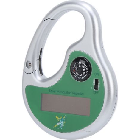 Tragbarer, solarbetriebener Mückenschutz aus Kunststoff mit Kompass für Outdoor-Aktivitäten wie Angeln, Wandern, Camping und Gartenarbeit (1/5)