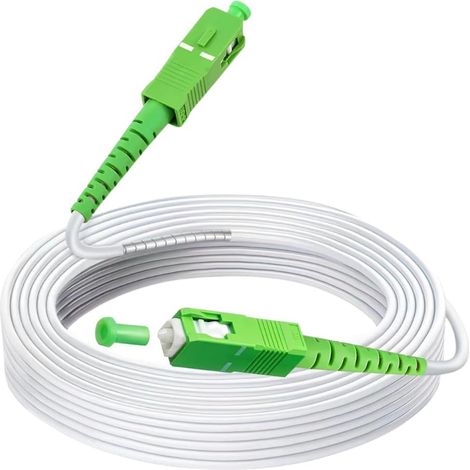 15 m Câble/Rallonge Fibre Optique Câble Fibre Optique Orange SFR Bouygues Freebox Sosh RED,SC/APC vers SC/APC rallonge fibre optique