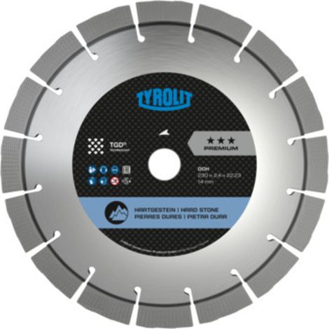 Disque diamant granit pour tronçonnage à sec - sciageportatif 300x2,6x20 PREMIUM TYROLIT - 34435150